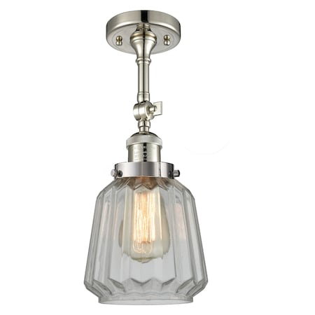 One Light Vintage Dimmable Led Semi-Flush Mount